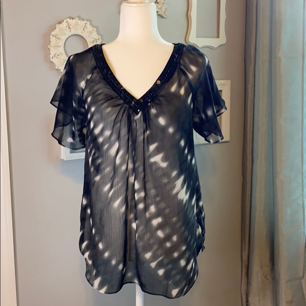 Express Sheer Shortsleeved Blouse